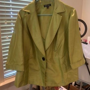 Lime green shiny Blazer